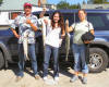 Ron Rabe, Alex Rabe, and Dani Simandl with some of the Laker catch.