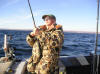 Bob Bryngelson fighting a 16 pound Lake Trout