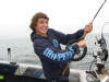 Darius Provost (13) catching a Lake Trout on the Johnson rod