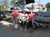 Ron Rabe, Alex Rabe, Dani Simandyl with part of their Laker catch