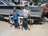 Alex Oysti (left) and Cooper Smith with some of today's Lake Trout catch