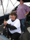 Left is Terri Argall manning the Johnson rod, behind is Karen Brin